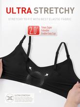 Load image into Gallery viewer, HOFISH Women's All-in-One Pregnant Nursing Bras Maternity Breastfeeding Bra -Pumps 2Pack Black or Black and Beige Pack