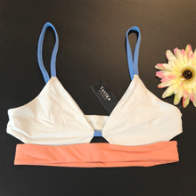 Load image into Gallery viewer, Tavik+ Juliet Swim Top Color Blocked Light Blue Desert Clay Size Large