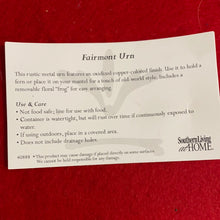 Load image into Gallery viewer, Southern Living Fairmont Urn Fern Planter / Decor