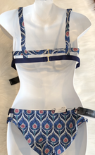 Load image into Gallery viewer, Tavik+ Coco Halter Swim Top Monaco White Sand with Matching Full Swim Bottoms Size Lg