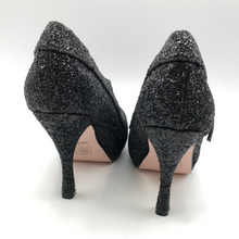 Load image into Gallery viewer, Ellie Black Glitter Mary Jane 423 Candy High Heels Size 9