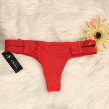 Load image into Gallery viewer, Tavik+ Chloe Mini Swim Bottom Textured Amalfi Hibiscus Size Small