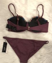 Load image into Gallery viewer, Tavik+ Antic Full Swim Bottom and Matching Corsica Swim Top Merlot Color Block Size Lg
