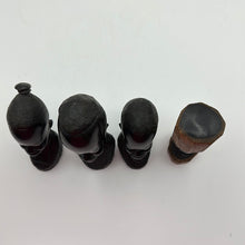 Load image into Gallery viewer, Vintage African Ebony Wood Busts Set 4
