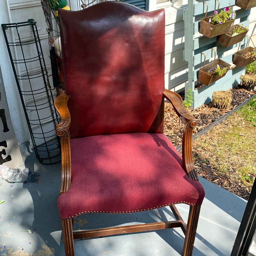 Maroon chair as is