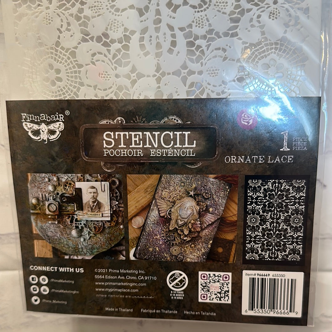 Prima 6×9 Stencil – Ornate Lace