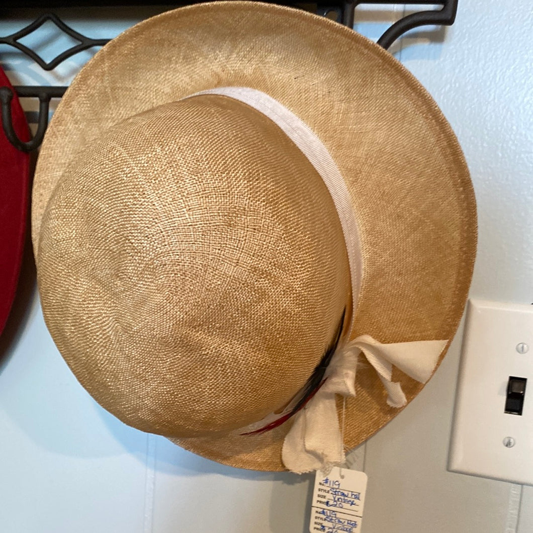 #119 vintage 1970’s straw hat