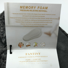 Load image into Gallery viewer, Fantiny Gray Memory Foam Slippers Size 9

