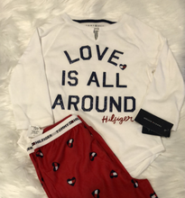 Load image into Gallery viewer, Tommy Hilfiger Sleepwear Set Top and Bottom Love is All Around Size Small 6-7
