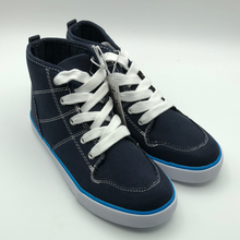 Load image into Gallery viewer, The Children’s Place Blue High-Top Sneakers Sz 4 Youth
