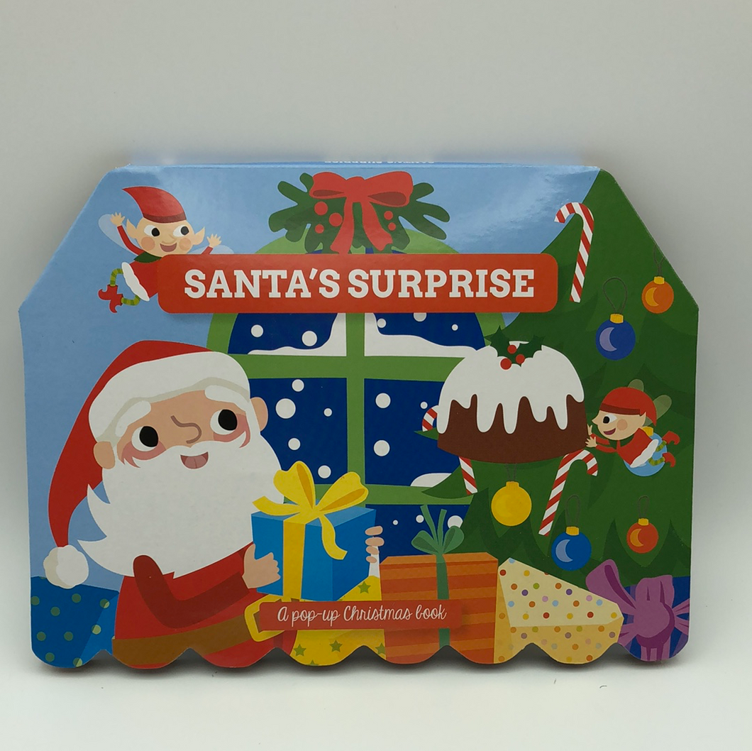 Pop Up Cardboard Christmas Book Santa's Surprise