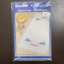 Load image into Gallery viewer, BUCILLA Special Edition - Stamped Cross Stitch DRESSER SCARF DOVES
