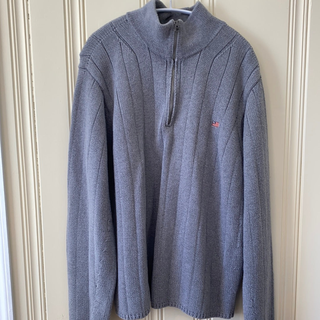 Polo Jeans Co. Ralph Lauren Quarter Zip Gray Sweater Size XL – Yesterday  and Today