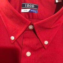 Load image into Gallery viewer, Izod Red Long Sleeve Button Down Shirt Regular Fit XL
