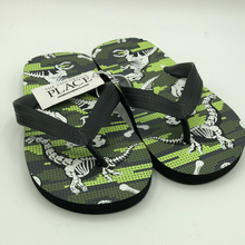 Load image into Gallery viewer, The Children&#39;s Place Dinosaur Flip Flops Size 1-2 Youth

