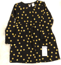 Load image into Gallery viewer, Harper Canyon Black Dress Gold Dots Long Sleeve Multi Sizes

