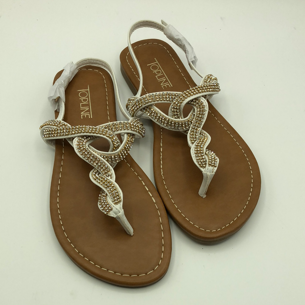 Topline Women's Mckayla Flat Thong Sandal Size 6