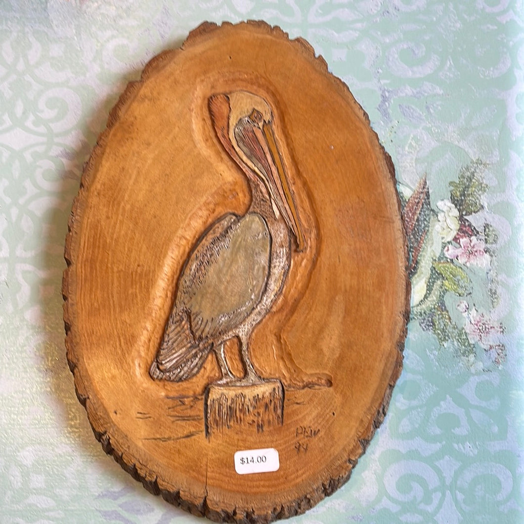 Hanging Wood Pelican