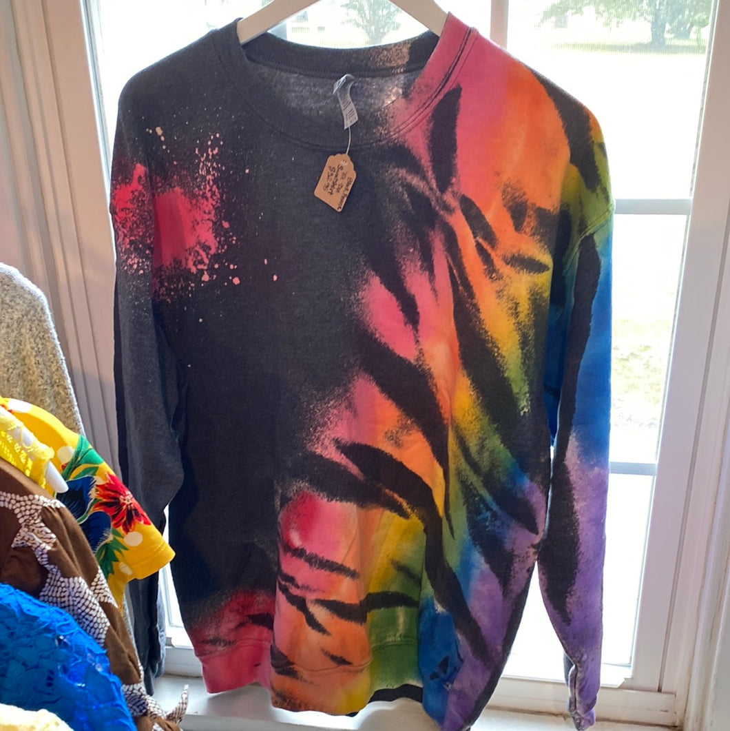 Reverse Rainbow Tie Dye Sweatshirt