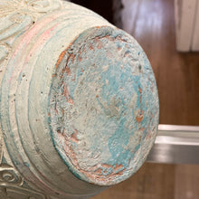 Load image into Gallery viewer, Terra cotta Vase teals and pinks
