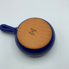 Load image into Gallery viewer, Blue And Orange Soup Bowl Pottery With Handle Made In Italy
