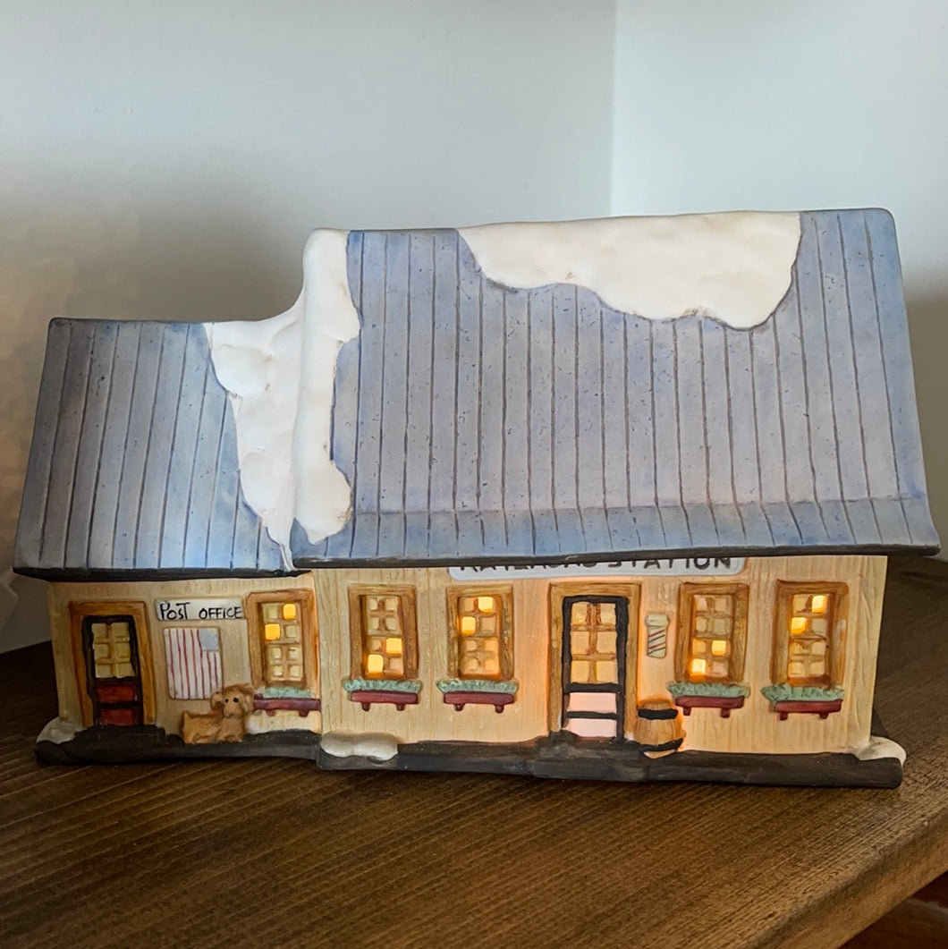 Americana Porcelain Collectable Railroad Station