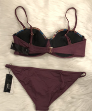 Load image into Gallery viewer, Tavik+ Antic Full Swim Bottom and Matching Corsica Swim Top Merlot Color Block Size Lg
