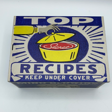 Load image into Gallery viewer, Blue Q Storage Tin Top Secret Recipes Mind blowing Information Inside
