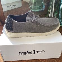 Load image into Gallery viewer, Gypsy Jazz lil Cade Boys Boat shoes Slip ons sneaker grey
