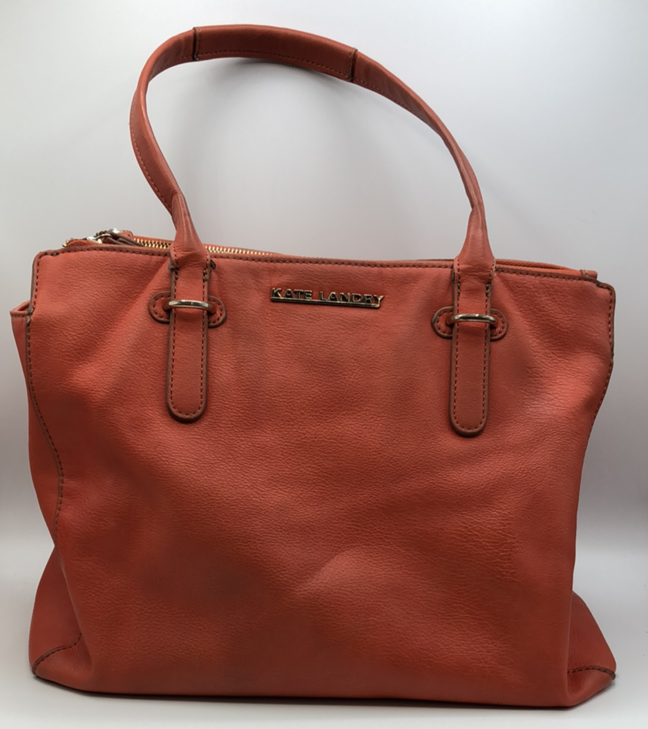 Kate Landry Large Orange Shoulder Handbag