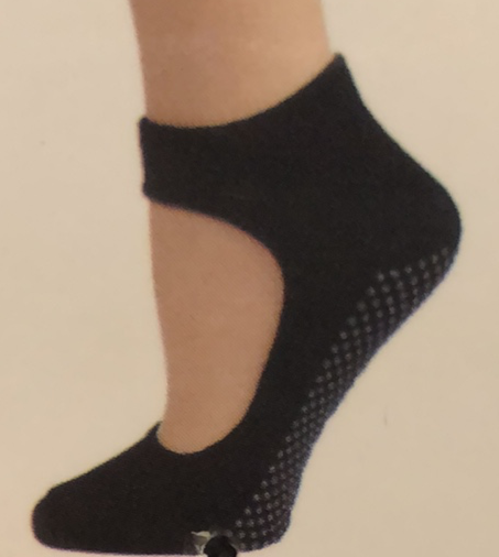 DG Sports Women’s Black Yoga Socks With Grips Ankle Socks