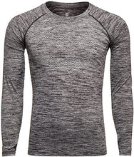 Load image into Gallery viewer, Kamo Fitness Long Sleeve Activewear T-Shirt for Men with Fast Drying and Moisture Transport (Heather Grey)
